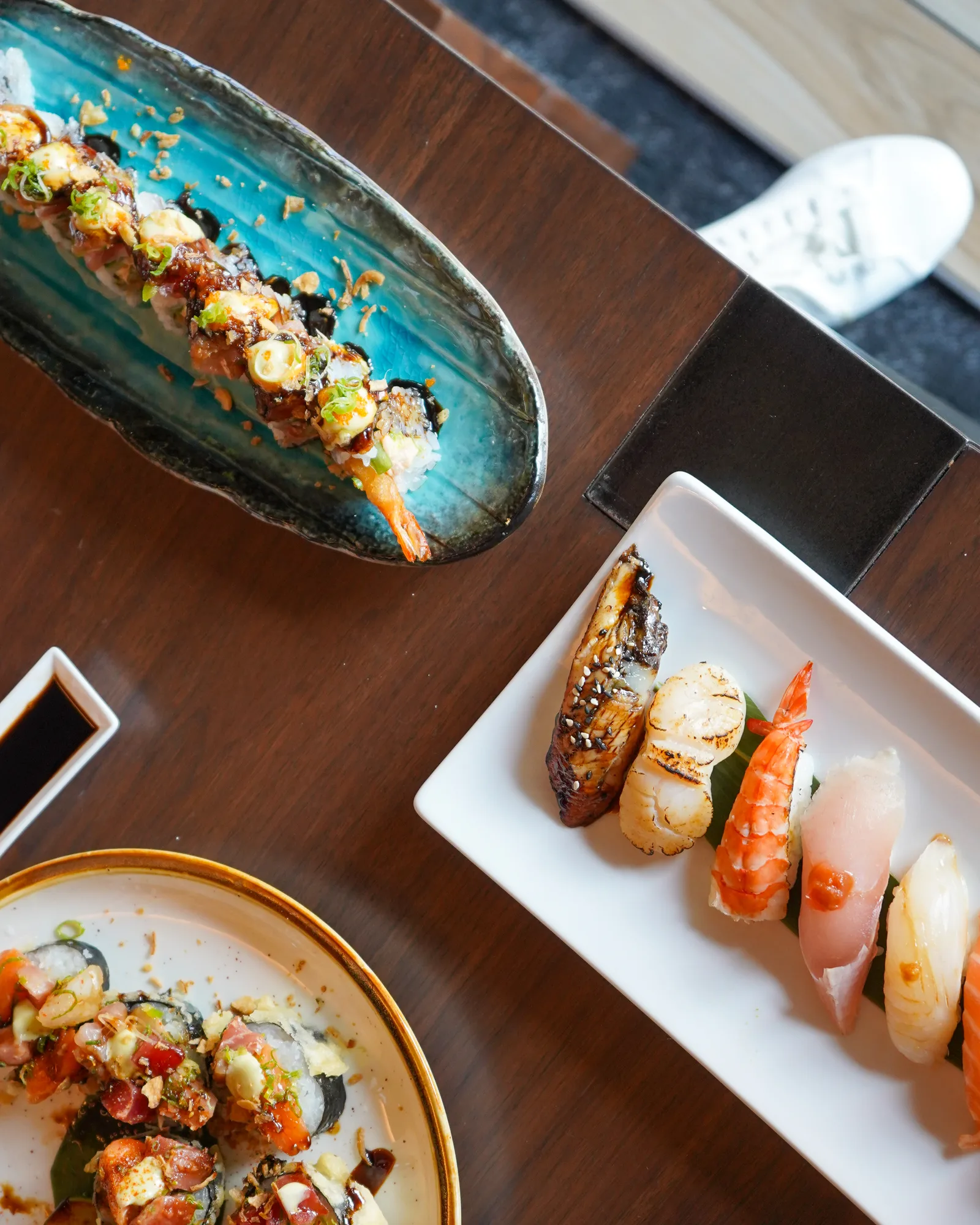 Plate of nigiri sushi