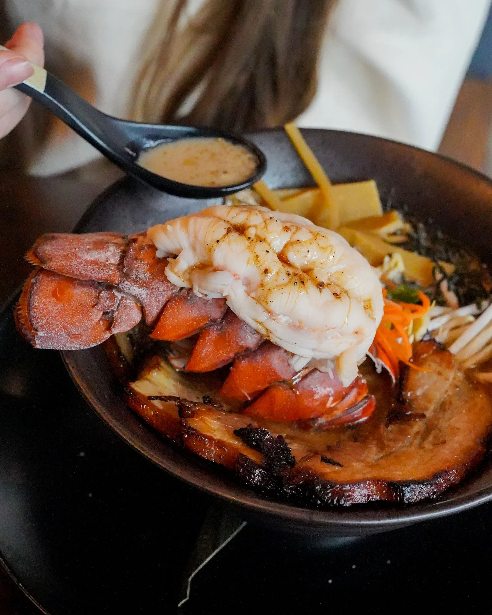 Lobster ramen dish